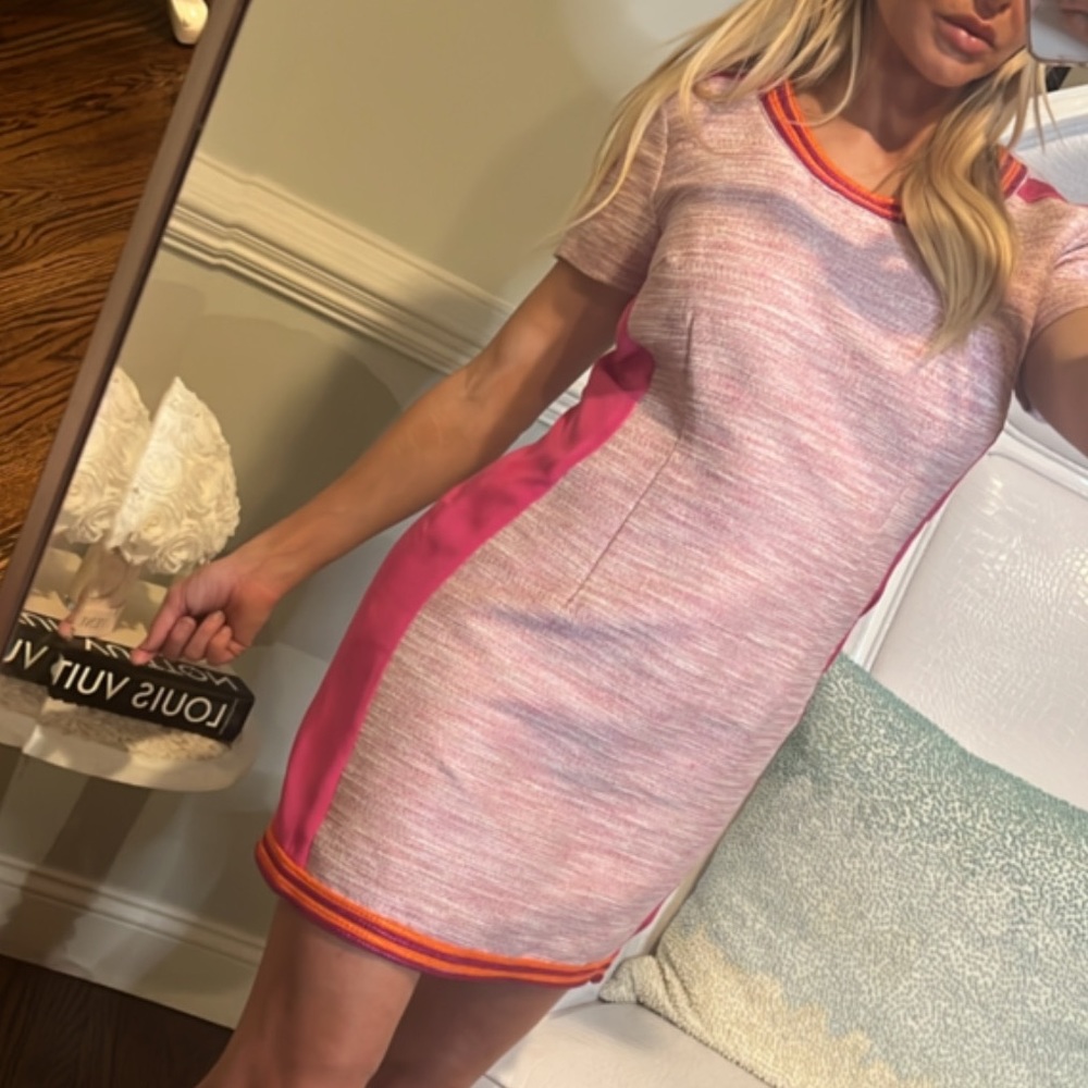 Madison Marcus Pink and Red Accent Mini Dress - Picture 2 of 4